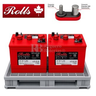 2 Bater�as 6 Voltios 300 Amperios C100 | ROLLS 6FSGC-HC